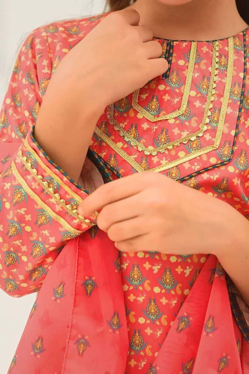 Herringbone Digital Printed 3 Pc Suit - alternate view