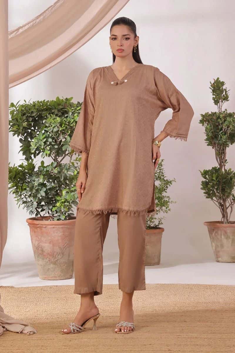 Cotton Jacquard Womens 2 Pc Suit