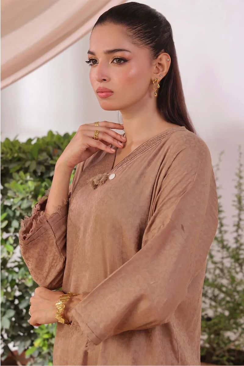 Cotton Jacquard Womens 2 Pc Suit - alternate view