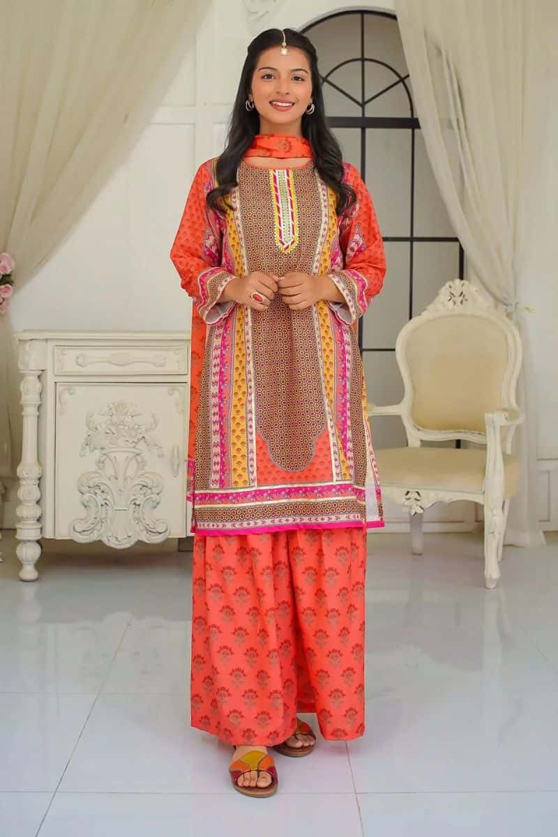 Poly Lawn Digital Printed 3 Pc Suit