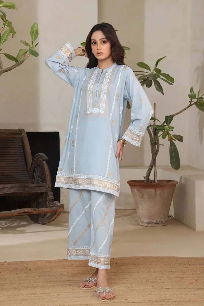 Rod Silk Block Printed Womens 2 Pc Suit - alternate view