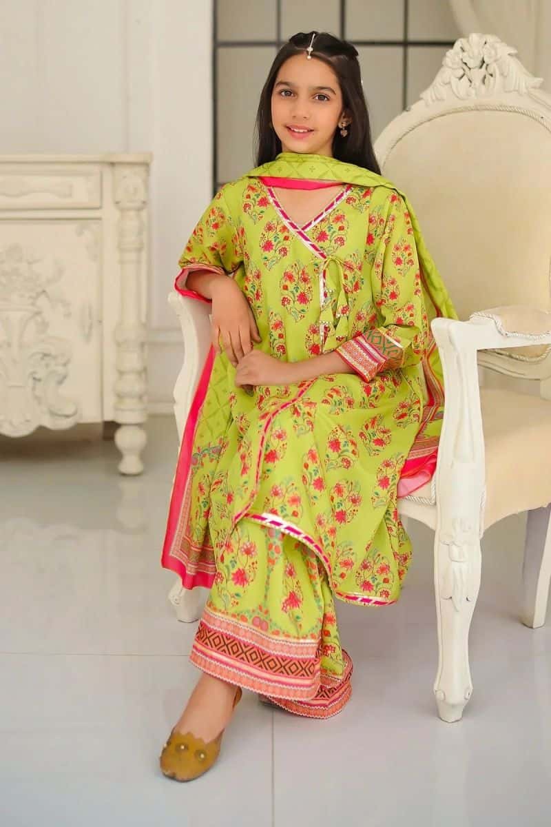 Poly Lawn Digital Printed 3 Pc Suit - alternate view