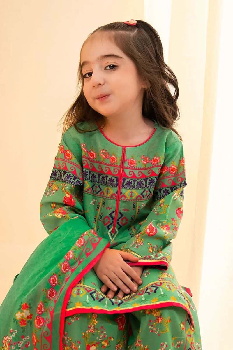 Poly Lawn Digital Printed 3 Pc Suit - alternate view