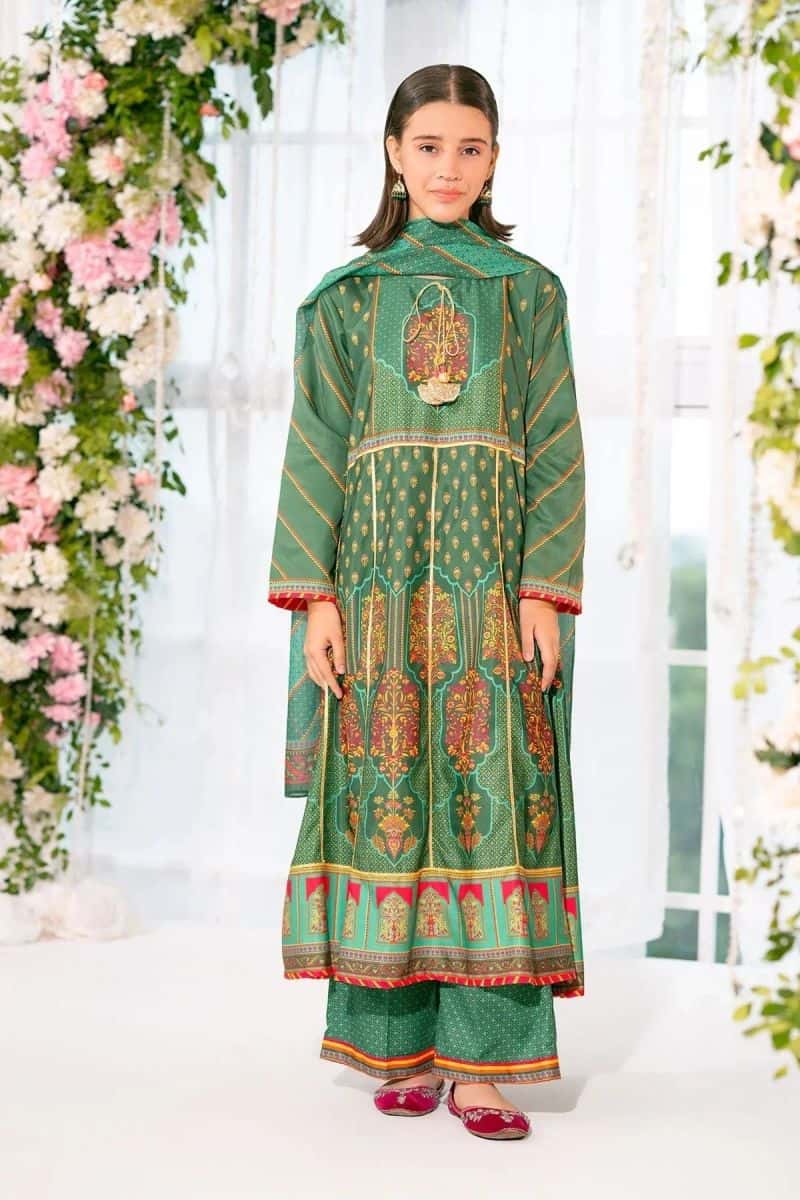 Herringbone Digital Printed 3 Pc Suit