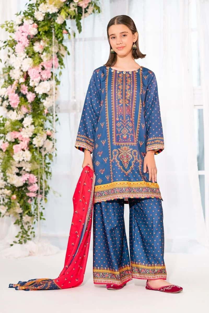Herringbone Digital Printed 3 Pc Suit