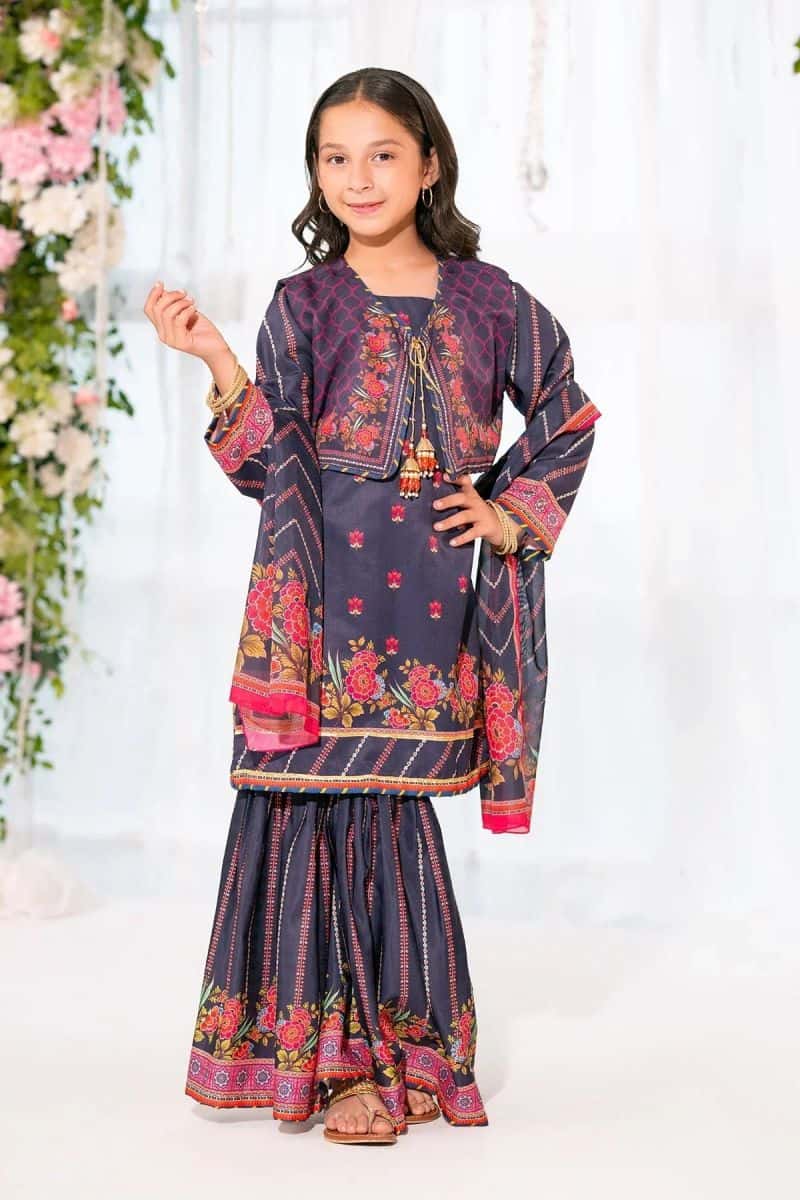 Herringbone Digital Printed 3 Pc Suit