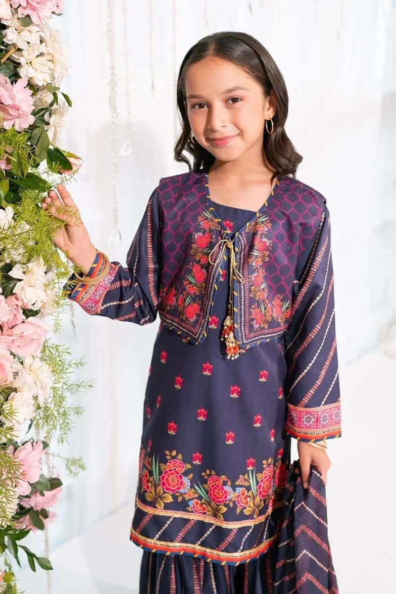 Herringbone Digital Printed 3 Pc Suit - alternate view