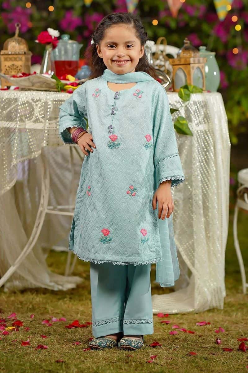 Chikankari Embroidered 3 Pc Suit