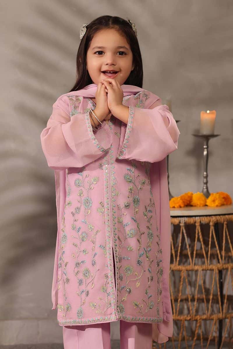 Chiffon Embroidered 3 Pc Suit - alternate view