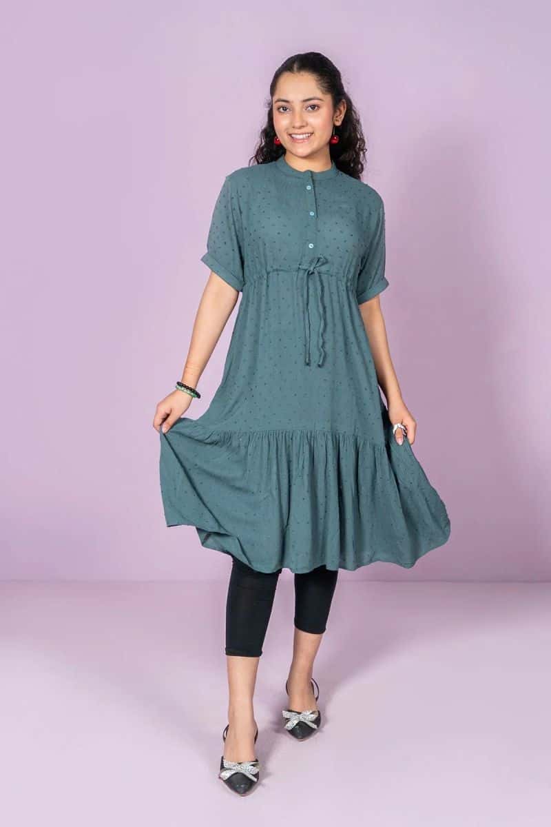 Cotton Broschia Dress