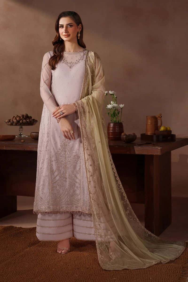Embroidered Raw Silk Unstitched Suit (MUF-06)