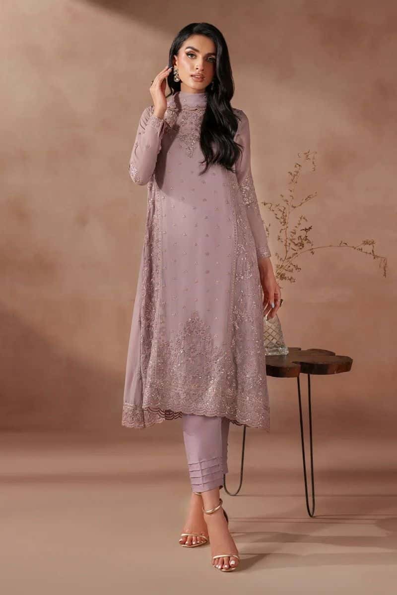 Embroidered Raw Silk Unstitched Suit (MUF-04)