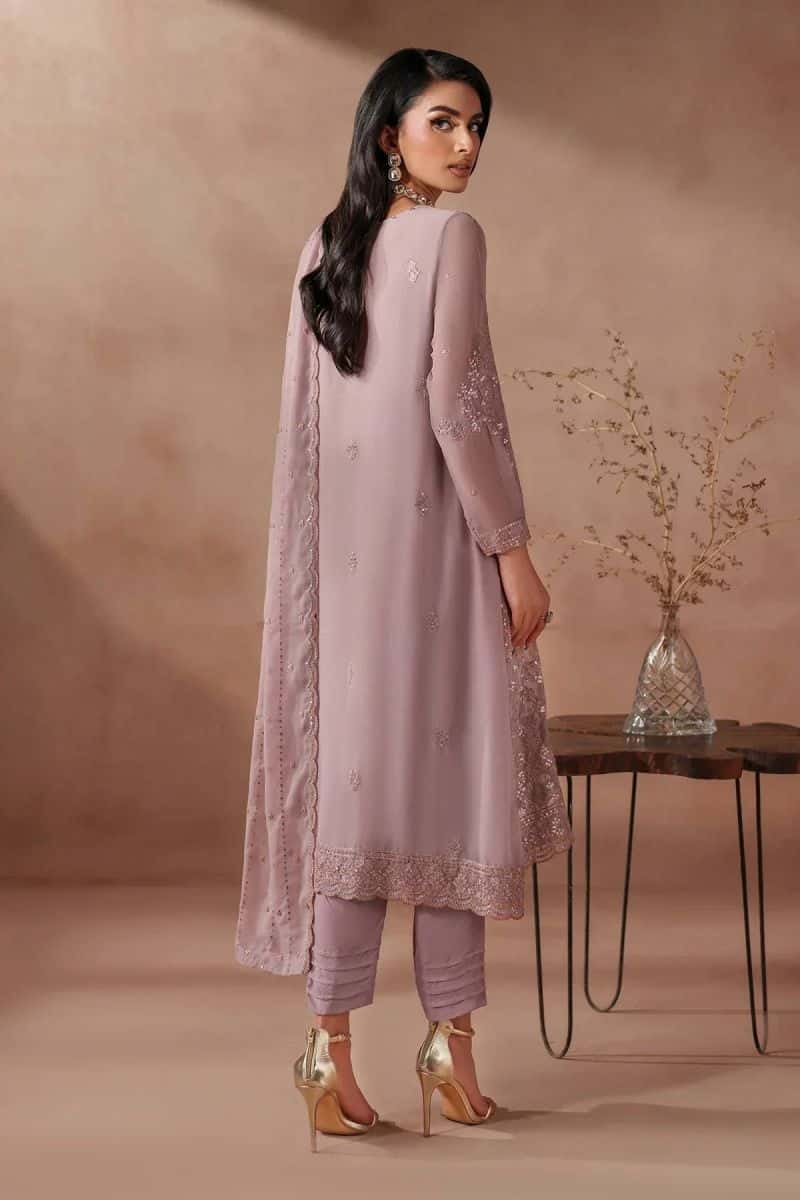Embroidered Raw Silk Unstitched Suit (MUF-04) - alternate view