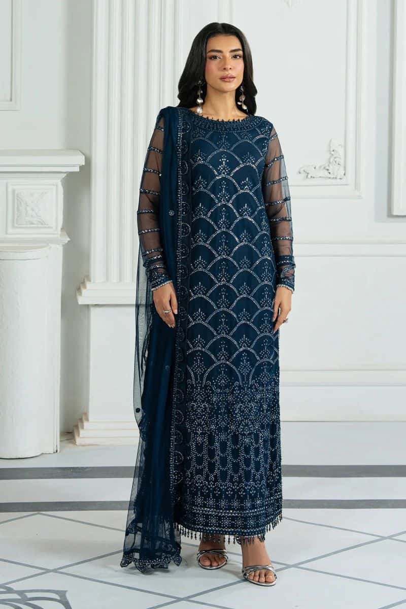Embroidered Raw Silk Unstitched Suit (ZRI-02)