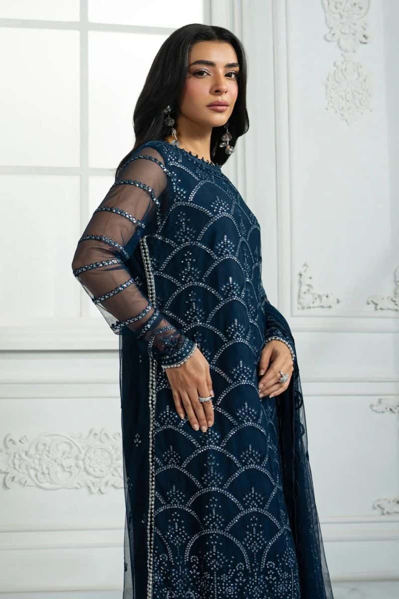 Embroidered Raw Silk Unstitched Suit (ZRI-02) - alternate view