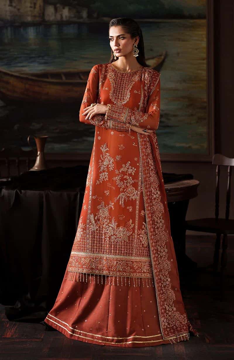 Embroidered Raw Silk Unstitched Suit (PRC-07)