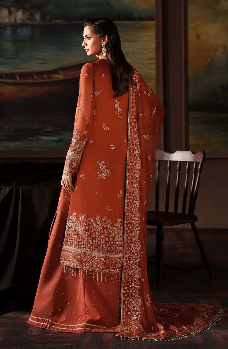 Embroidered Raw Silk Unstitched Suit (PRC-07) - alternate view