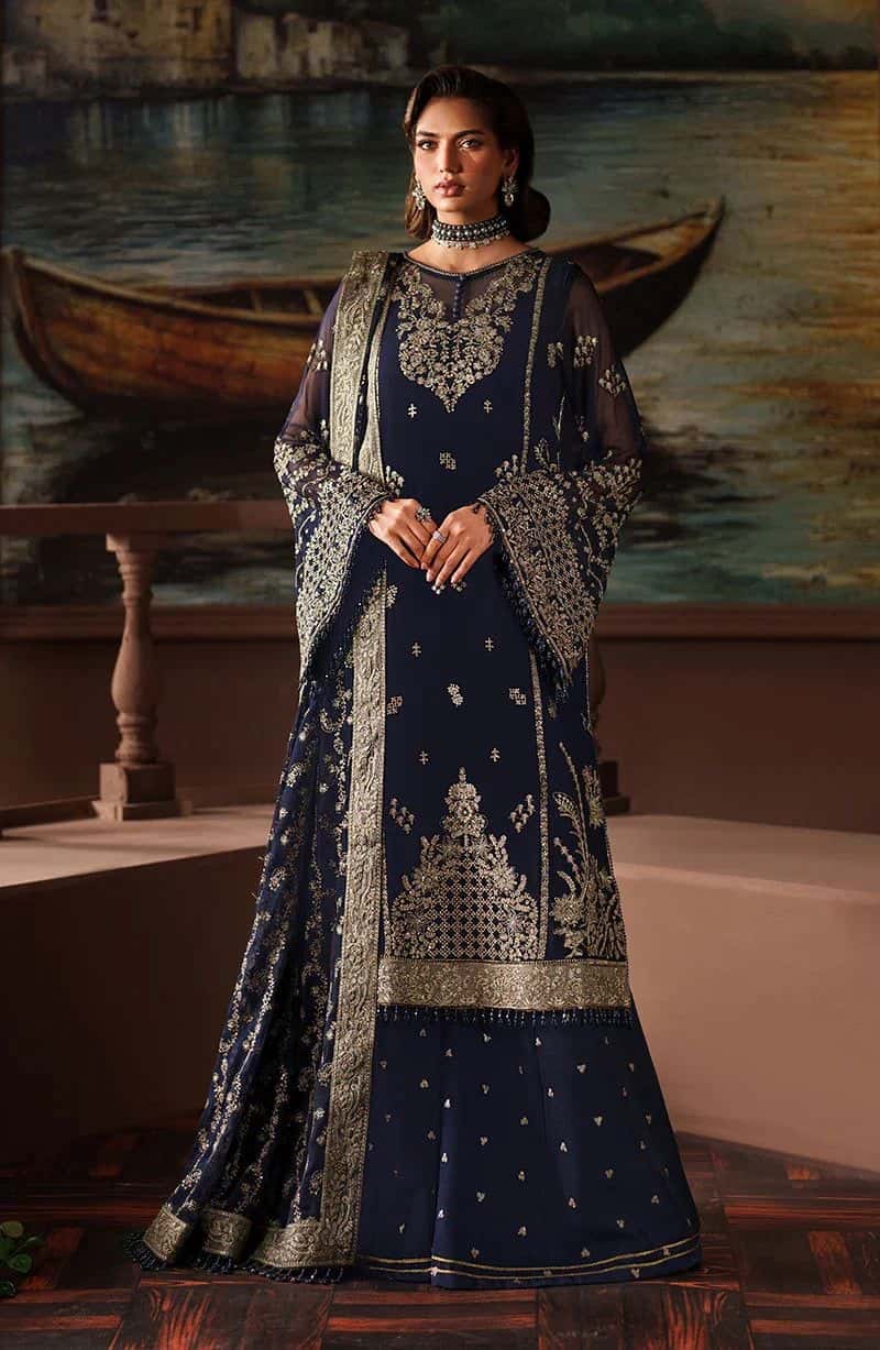 Embroidered Raw Silk Unstitched Suit (PRC-06)