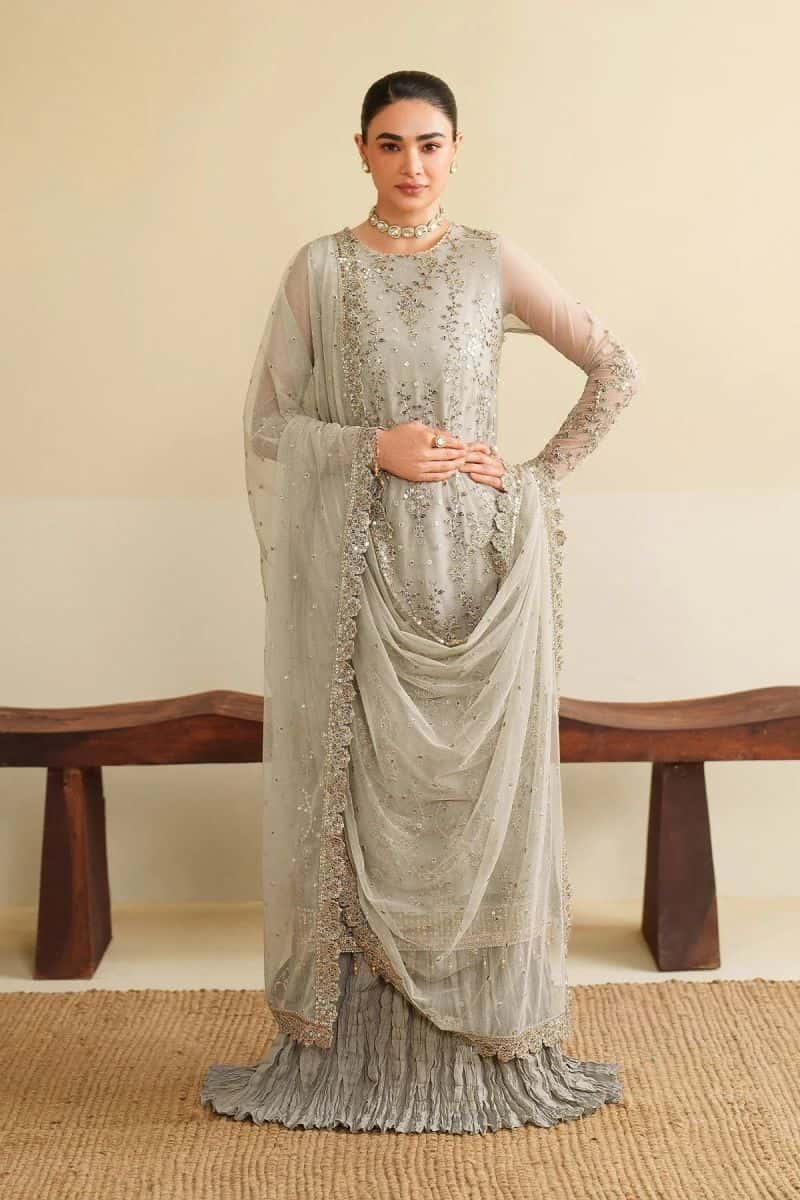 Embroidered Raw Silk Unstitched Suit (RFE-06)