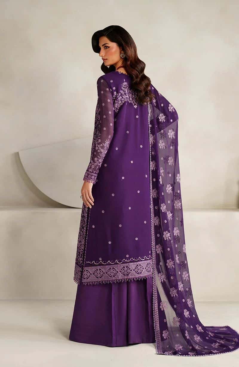Embroidered Raw Silk Unstitched Suit (MT-07) - alternate view