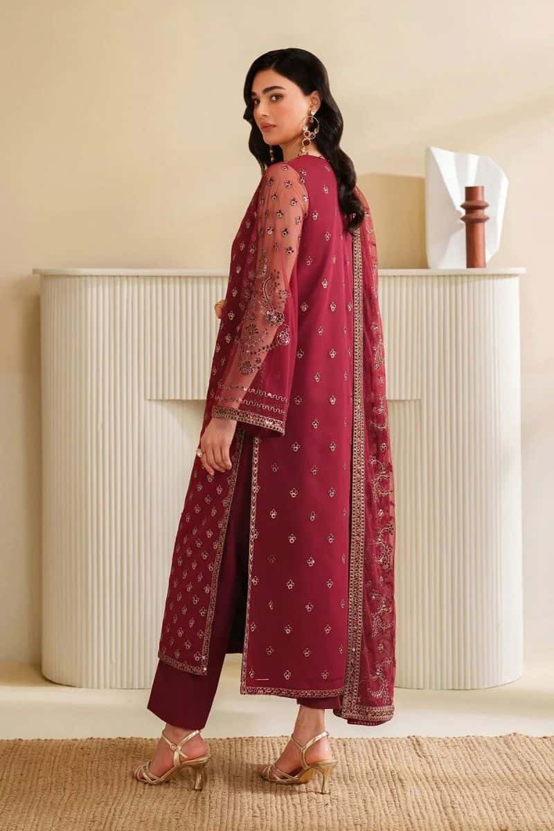 Embroidered Raw Silk Unstitched Suit (RFE-03) - alternate view