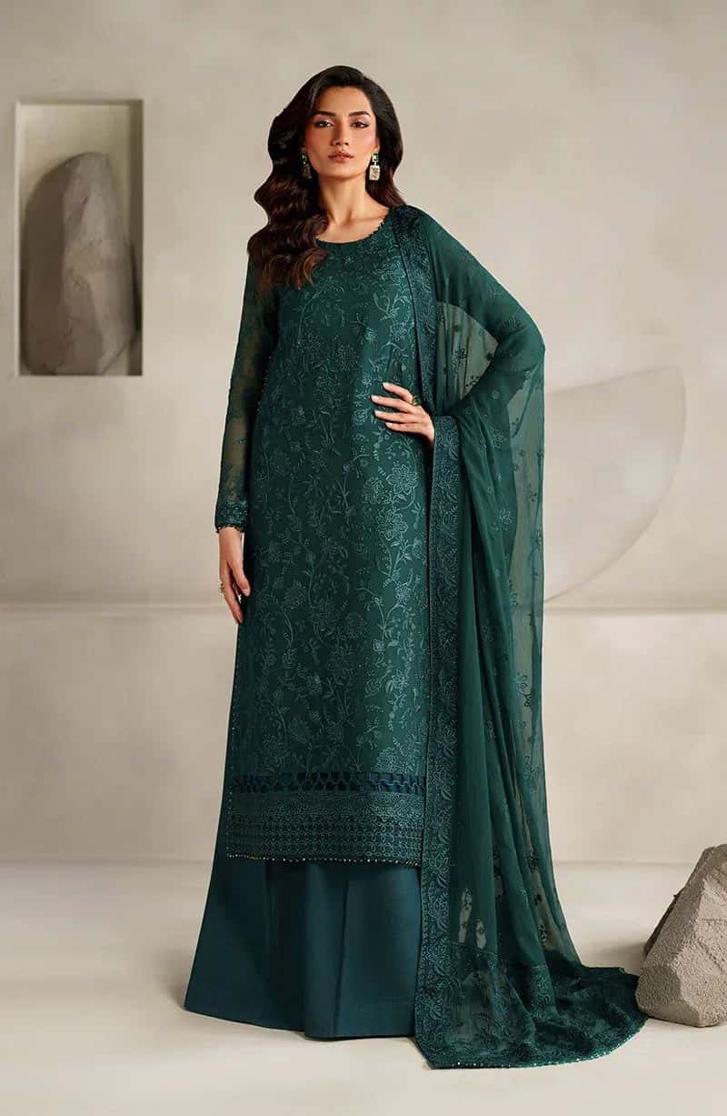 Embroidered Raw Silk Unstitched Suit (MT-06)