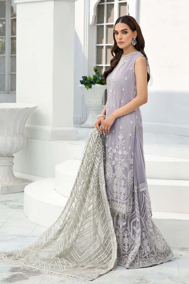 Embroidered Raw Silk Unstitched Suit - alternate view