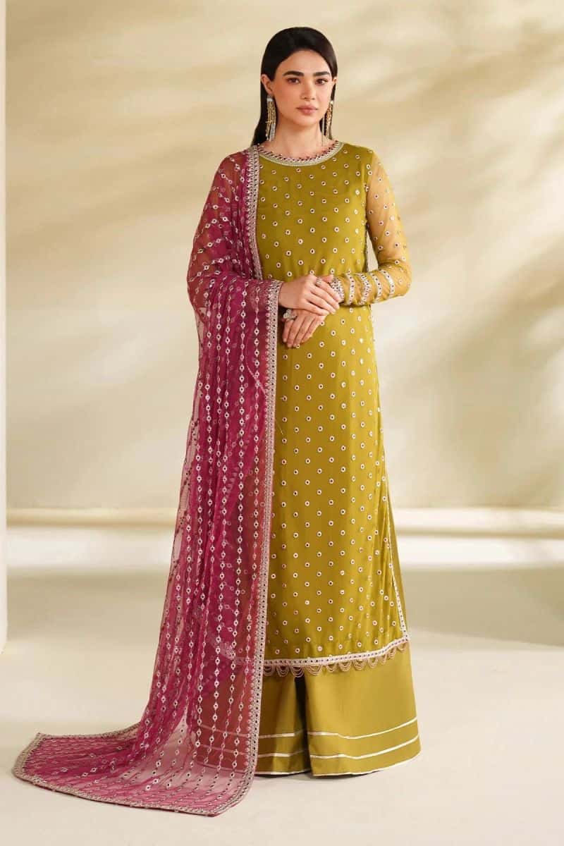 Embroidered Raw Silk Unstitched Suit (RFE-05)