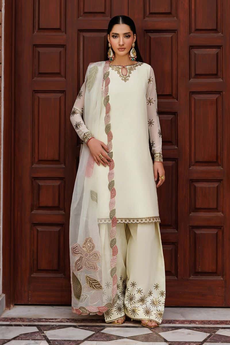 Embroidered Chiffon Unstitched Suit - alternate view