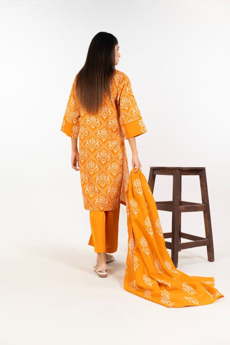Mustard Printed Irish 3 Piece Dupatta