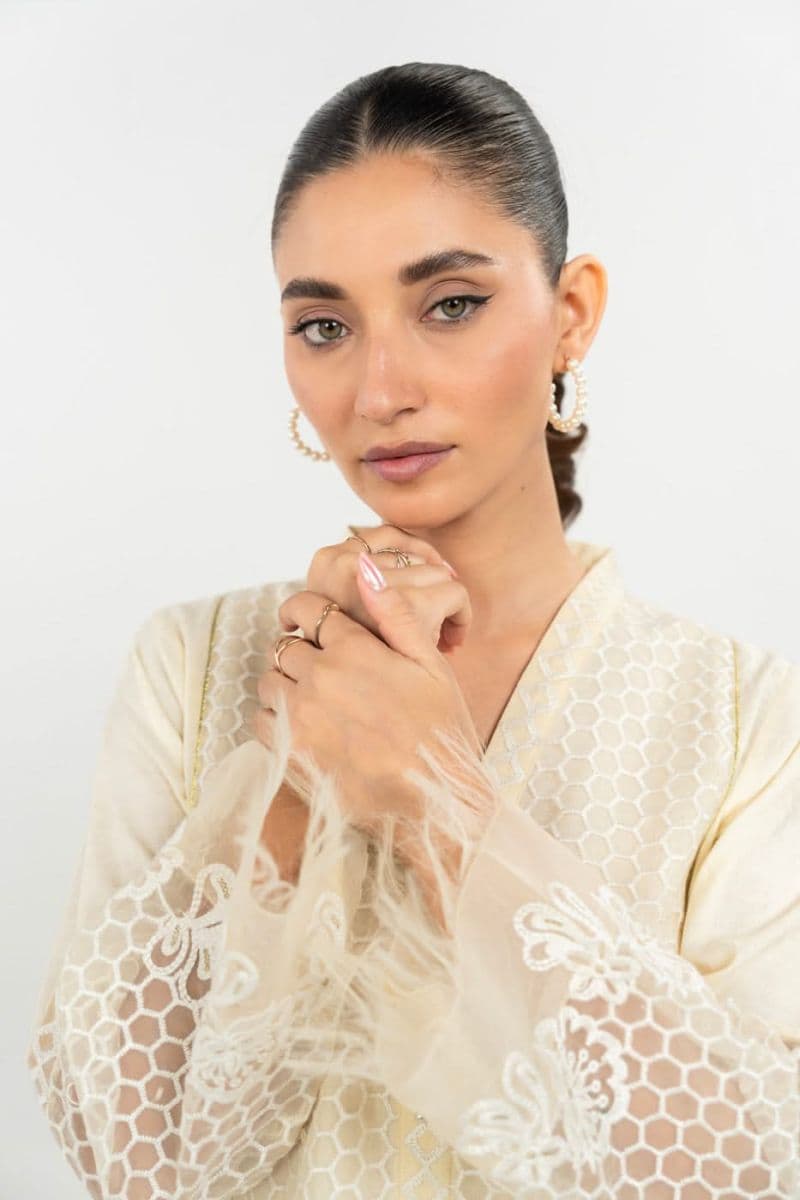 Stitched - Embroidered Yarn Dyed Kurta