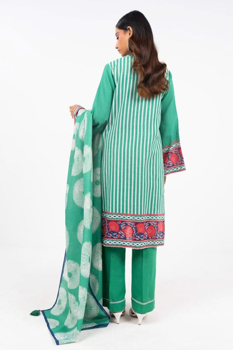 Green Printed Khaddar 2 Piece Dupatta