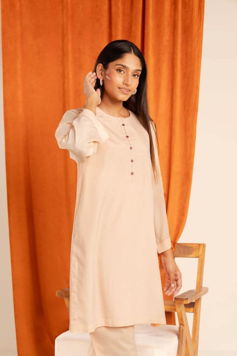 Peach Yarn Dyed Ready-to-Wear Suit