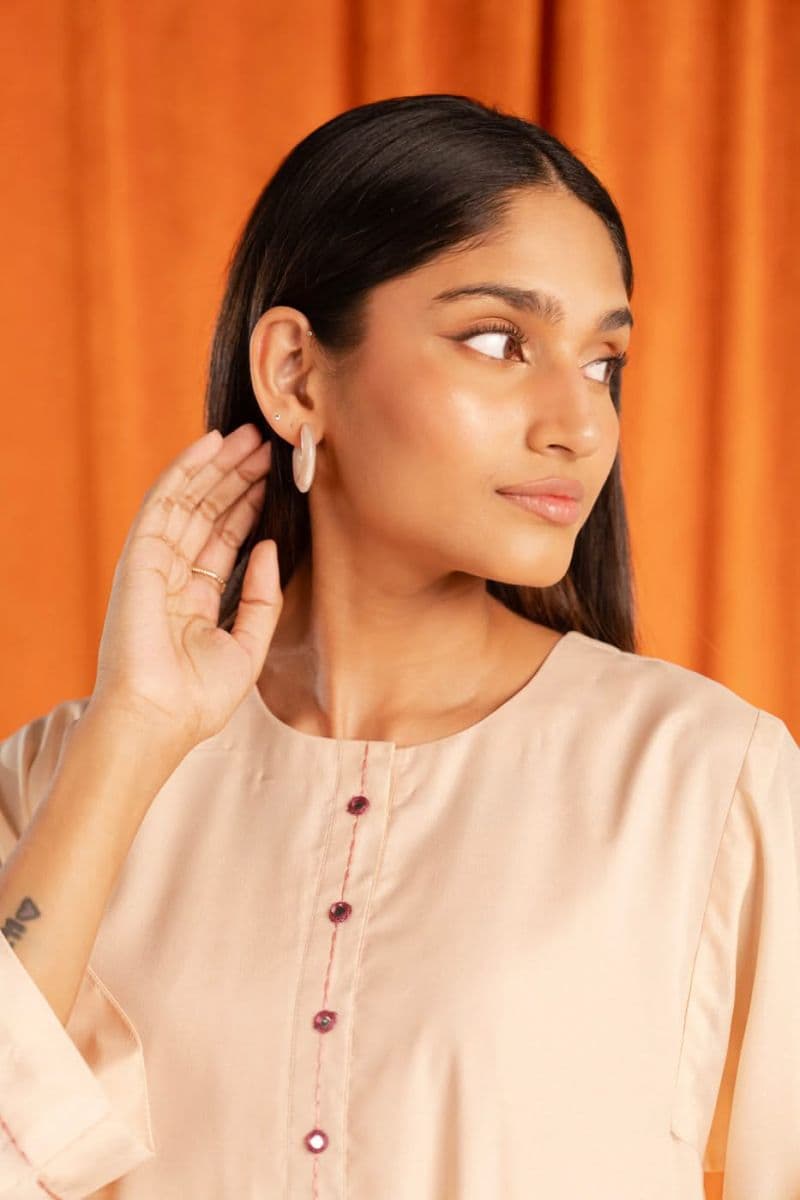 Peach Yarn Dyed Ready-to-Wear Suit