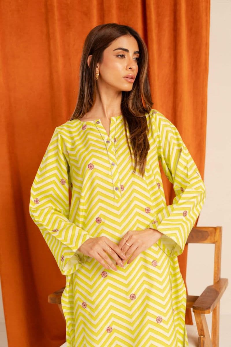 Green Embroidered Cotton Silk 3 Piece Ready-to-Wear Suit