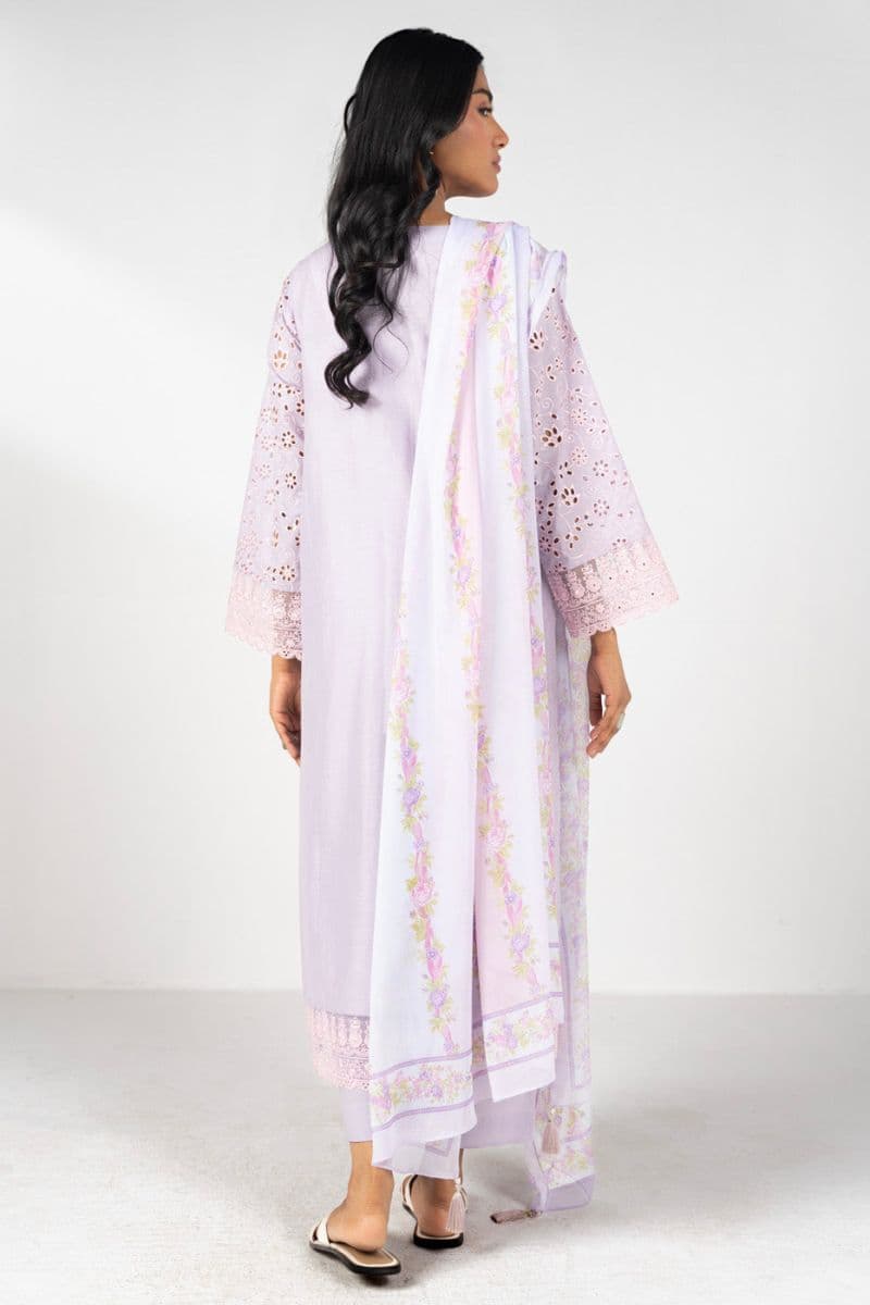 Lilac Embroidered Lawn 3 Piece Ready-to-Wear Suit