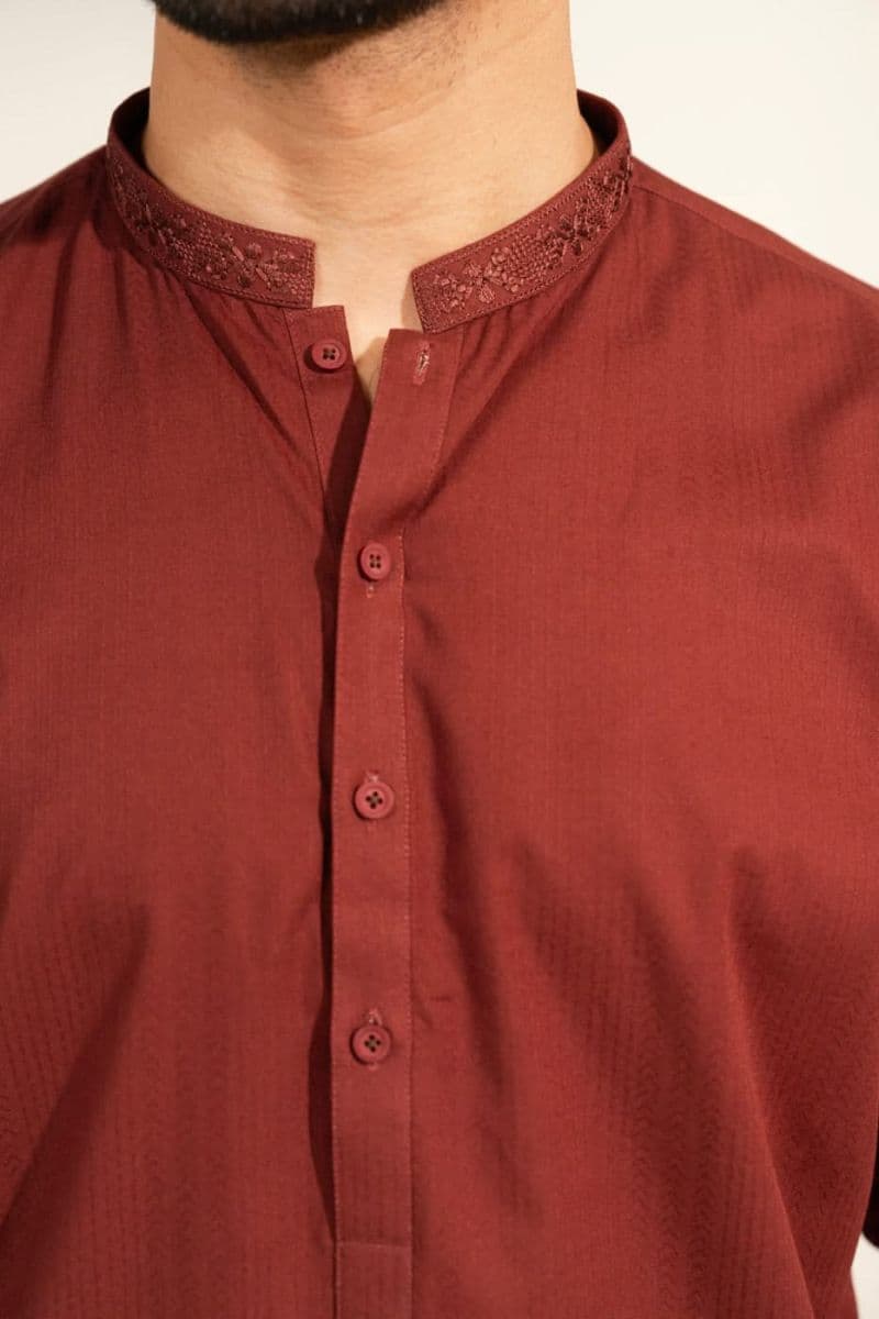 Embroidered Jacquard Ready-to-Wear Kurta