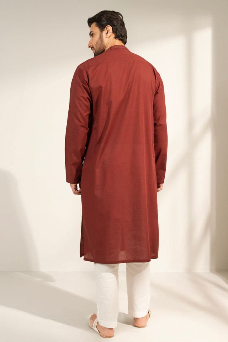 Embroidered Jacquard Ready-to-Wear Kurta