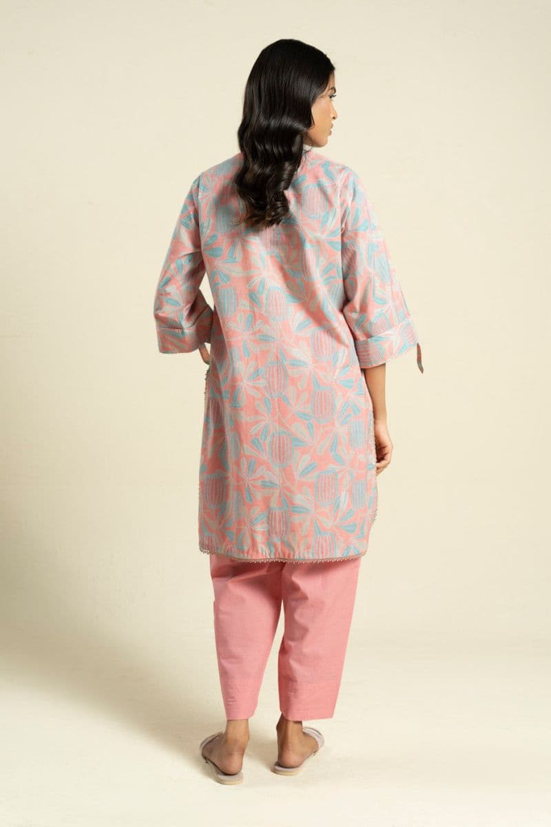 Coral Printed Lawn 1 Piece Unstitched Shirt