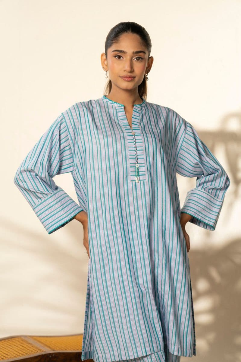 Multi Printed Poly Lawn 2 Piece Ready-to-Wear Suit