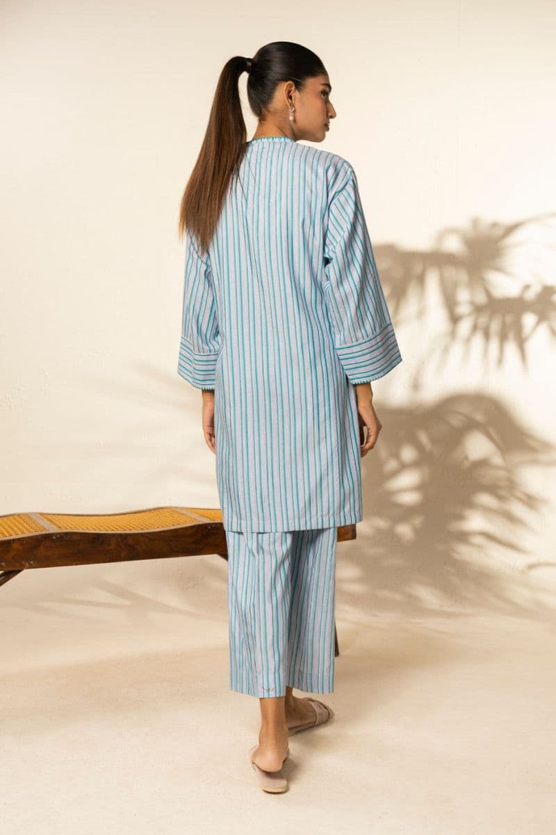 Multi Printed Poly Lawn 2 Piece Ready-to-Wear Suit