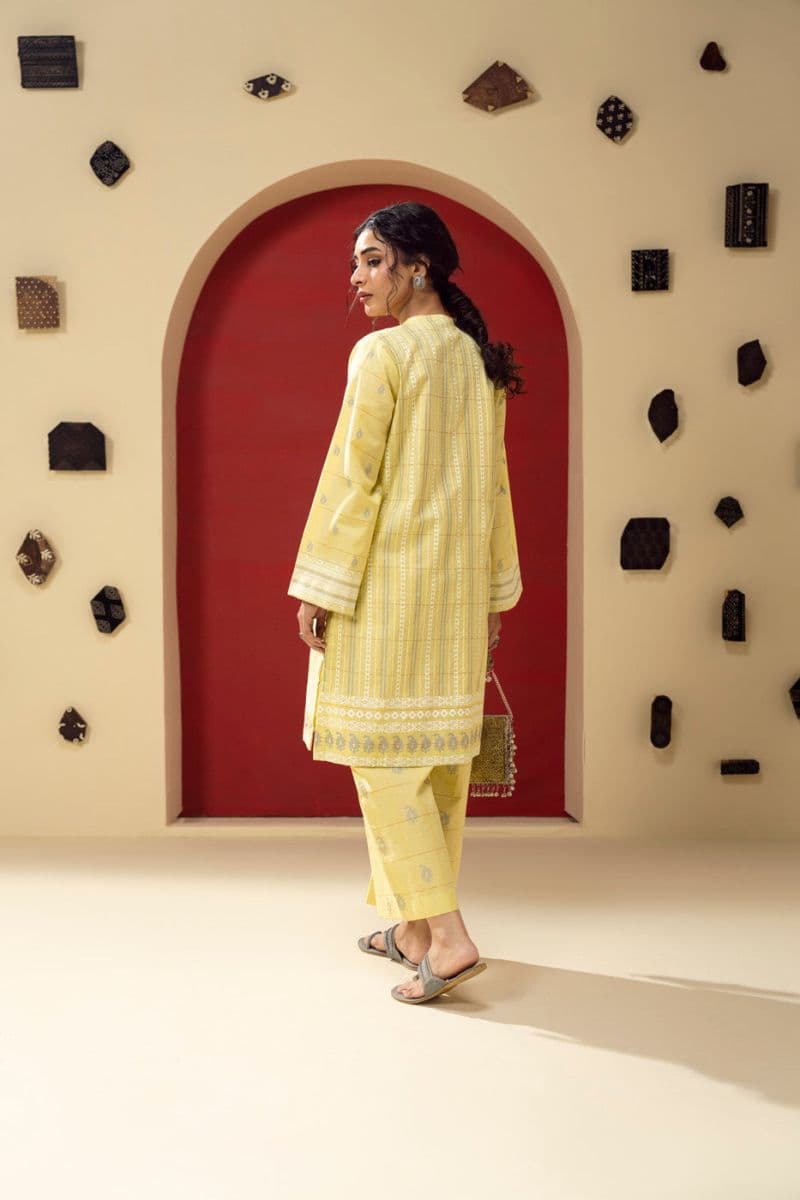 Yellow Solid Cotton Viscose Ready-to-Wear Shirt