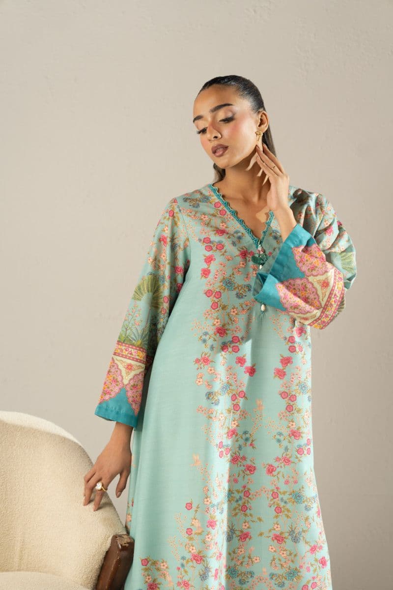 Green Printed Poly Khaddar Ready-to-Wear Suit