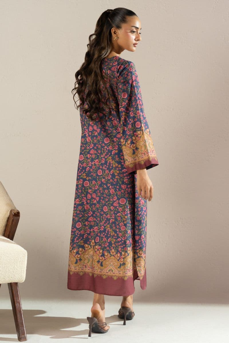 Blue Printed Poly Khaddar Ready-to-Wear Suit