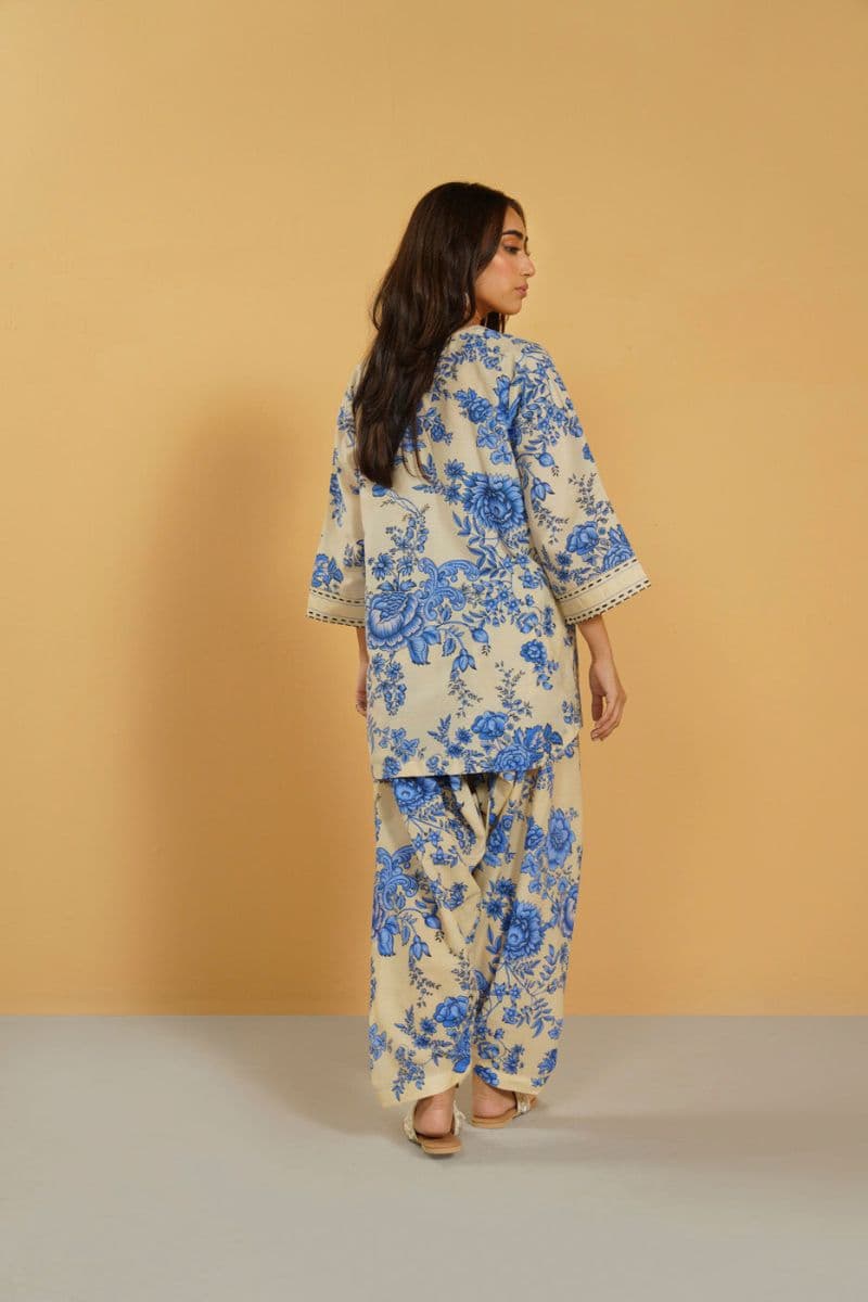 Blue Printed Lawn Ready-to-Wear Shirt thumbnail