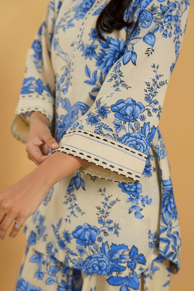 Blue Printed Lawn Ready-to-Wear Shirt thumbnail