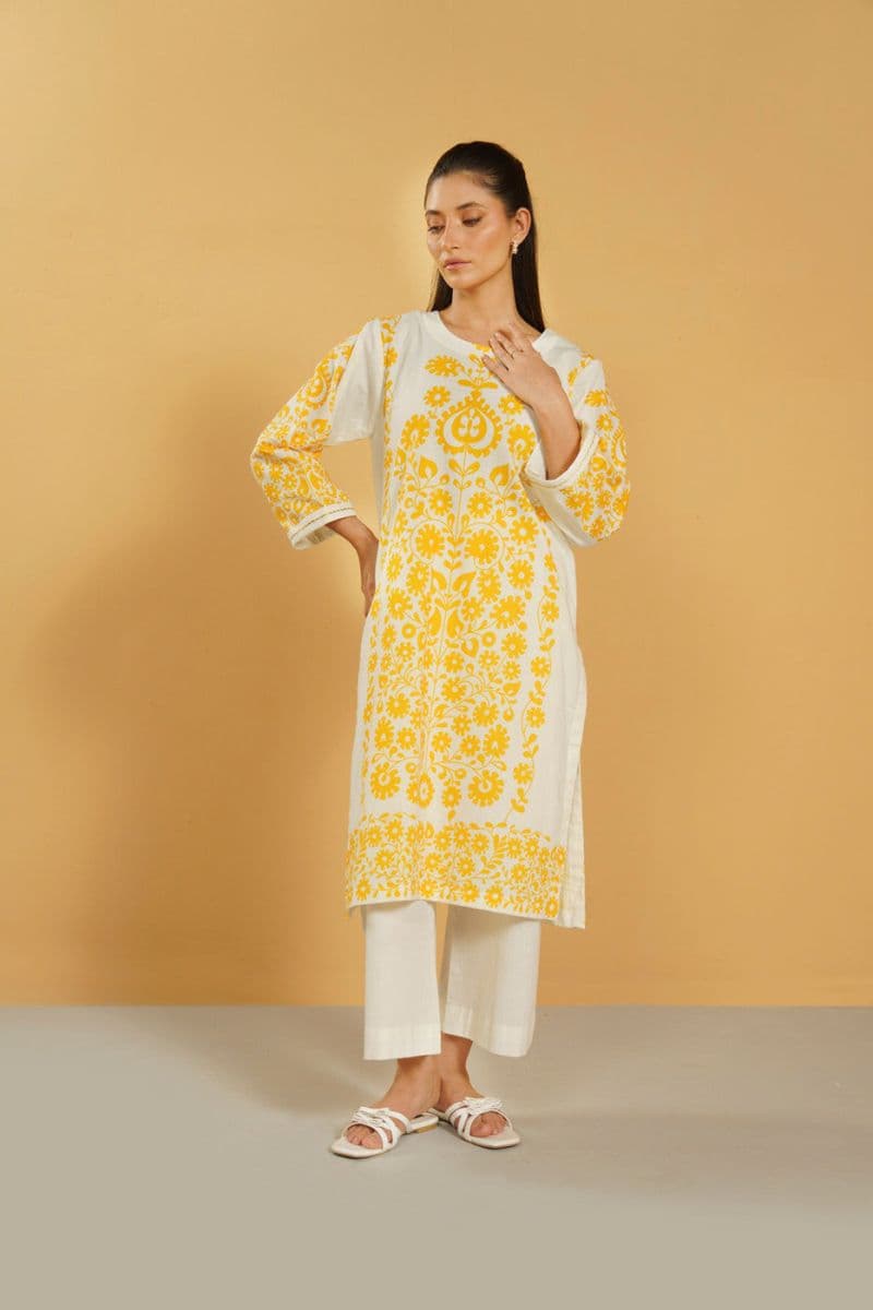 Yellow/Cream Irish 2 Piece Ready-to-Wear Shirt