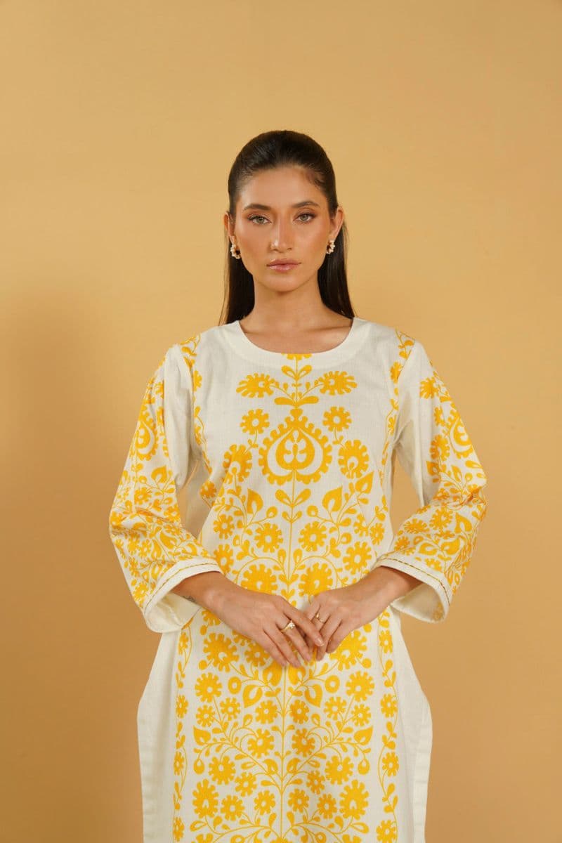 Yellow/Cream Irish 2 Piece Ready-to-Wear Shirt