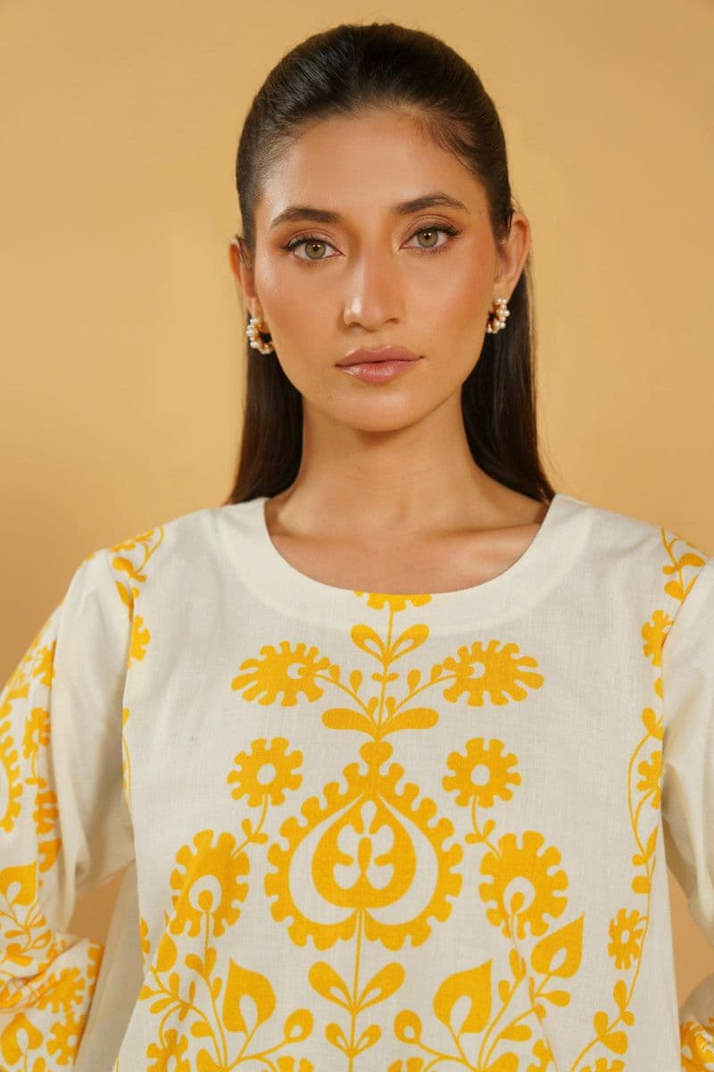 Yellow/Cream Irish 2 Piece Ready-to-Wear Shirt