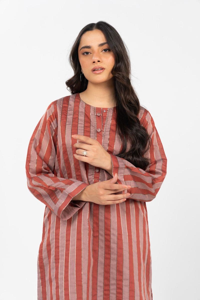 Rust Zari Lawn Ready-to-Wear Shirt thumbnail